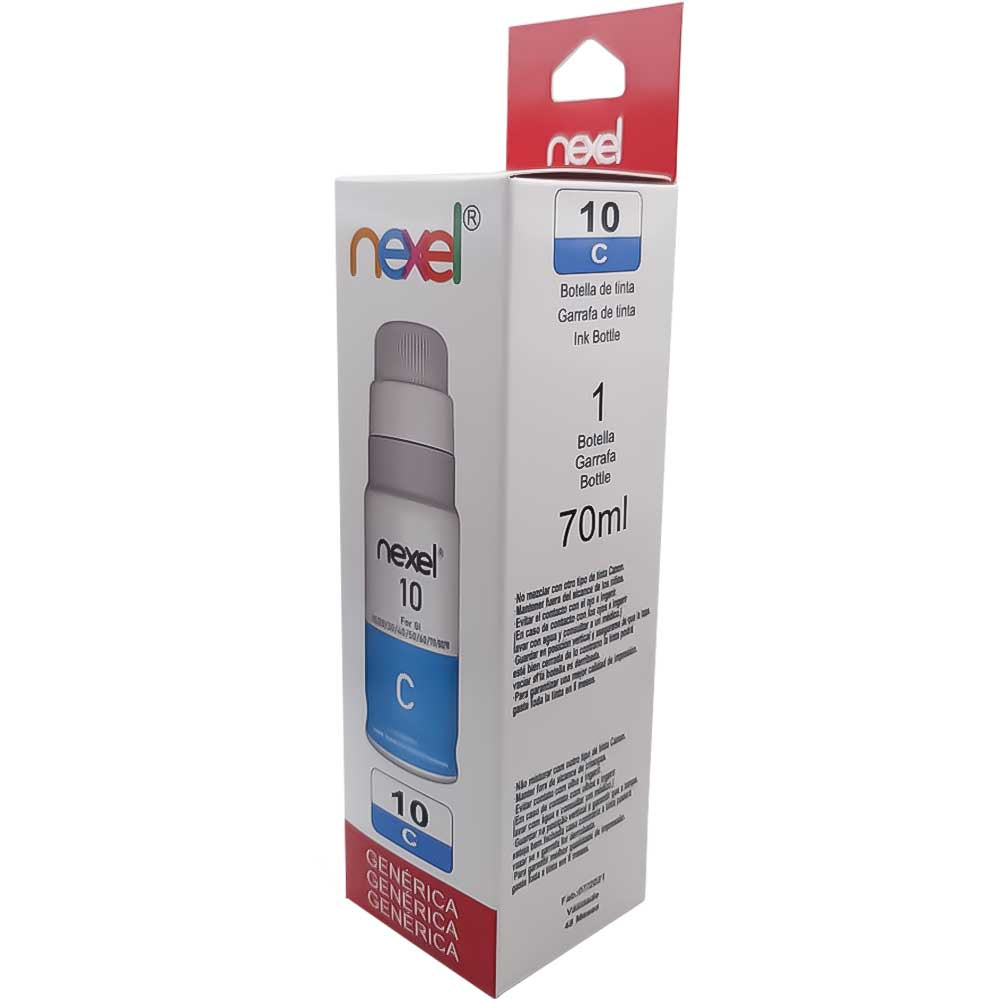 Refil De Tinta Compativel Canon Nexel Ciano C10 G5010/ G5070/ G6050/ G6060 70Ml