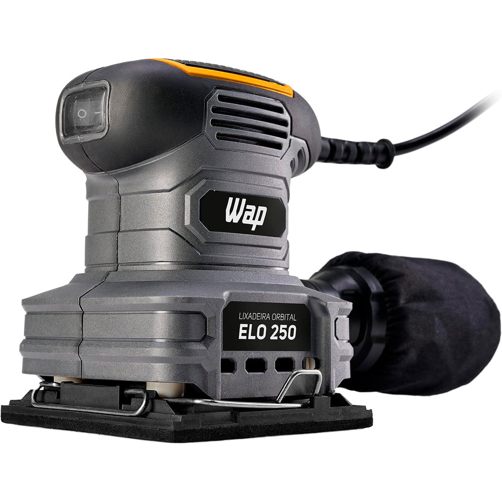 Lixadeira Orbital WAP Elo 250 Ergonômica Coletor De Pó Com 1400 Orbitas Por Minuto 250W 220V
