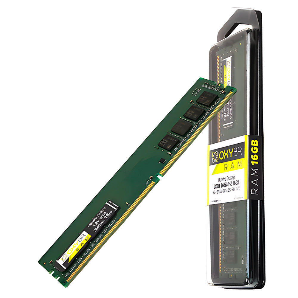 Memória Ram Desktop 16GB 2666MHz DDR4, OXYBR26N19S8/16, CL-19, PC4-21300, DIMM, 1.2V - OxyBR
