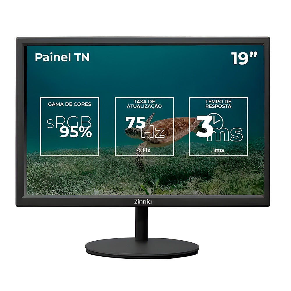 Monitor 19 Zinnia Delfos E19, TN, HD, sRGB 95, 75Hz, HDMI/VGA, ZNO-DLFE19-BL01