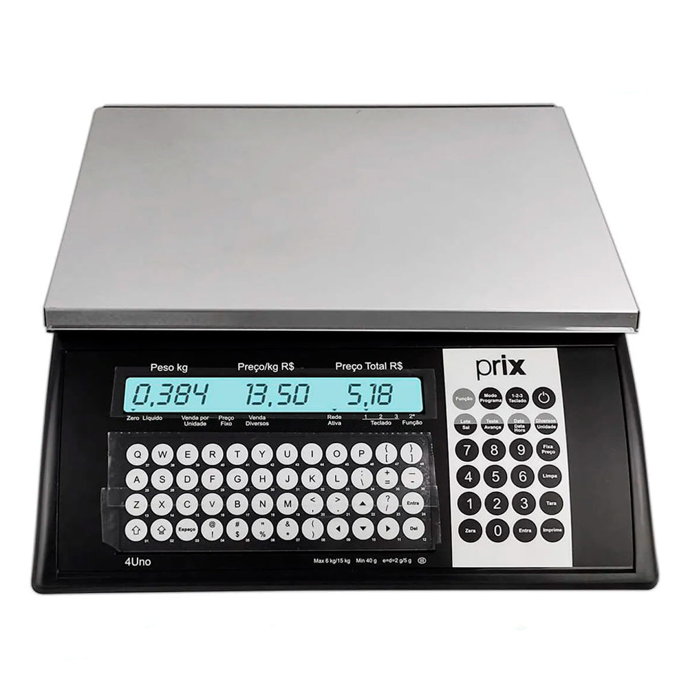 Balança Digital Eletrônica Toledo Prix 4 Uno, Tripla Faixa de Pesagem, Suporte Wi-Fi e Ethernet