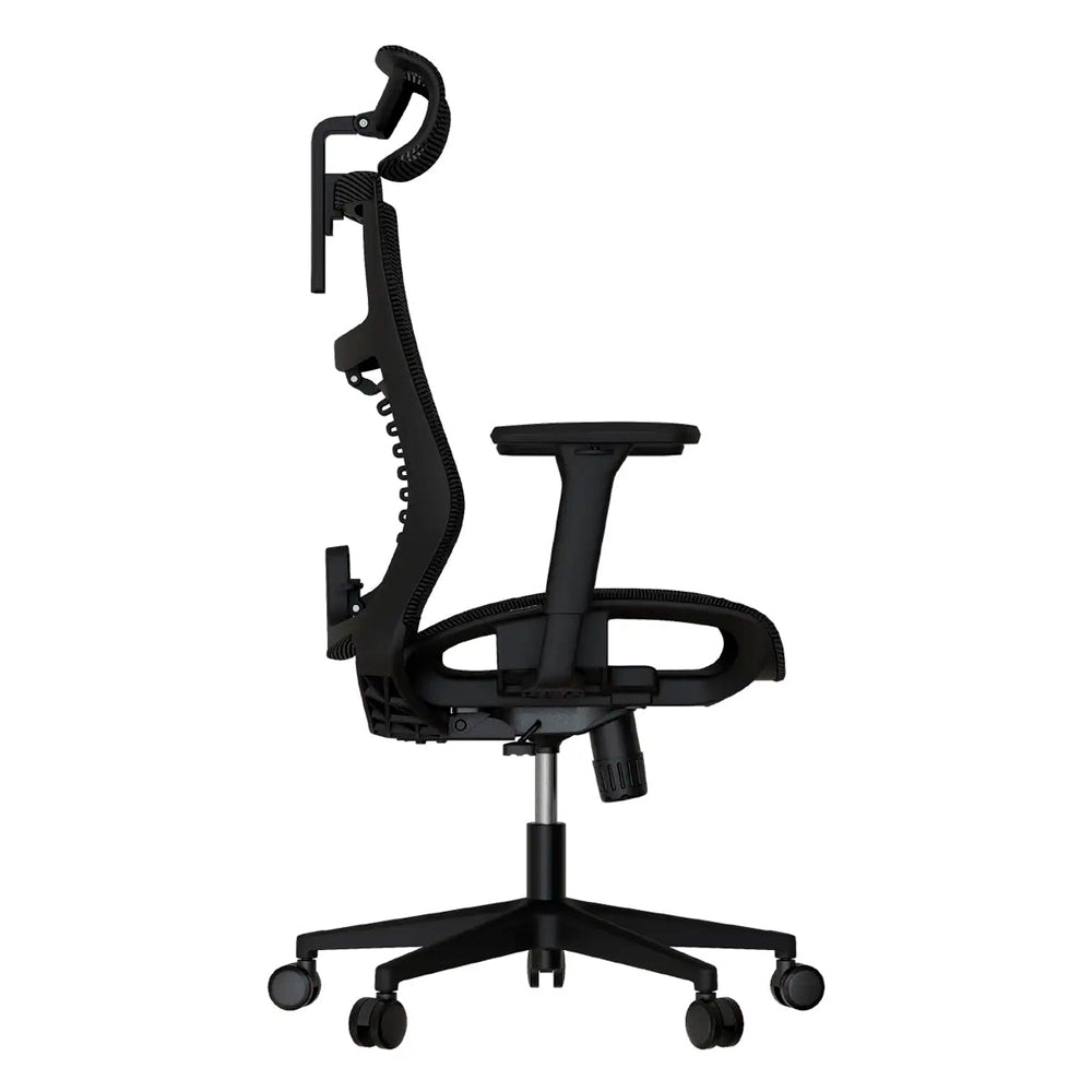 Cadeira Ergonômica Elements Vertta Pro Preta, Full Mesh, Ajuste 3D, Reclinação 150°, Suporte Lombar, BIFMA