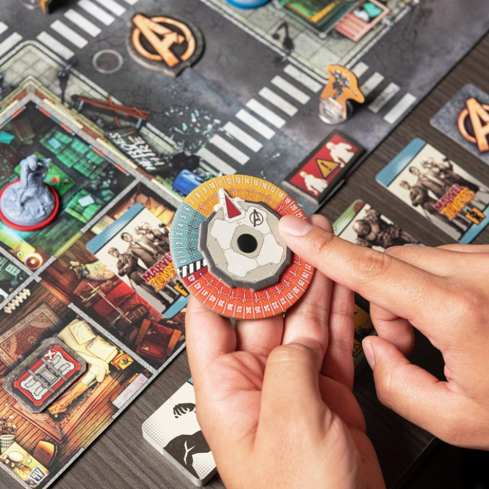 Jogo Tabuleiro Marvel Zombies Heroes Resistance Galápagos 1-4 Jogadores, 6 Heróis, 4 Zumbis Herói, 50 Zumbis, 6 Dados