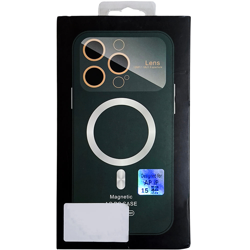 Capa Para iPhone 15 Pro Max, Suporte Para Carregamento Magnético, Verde