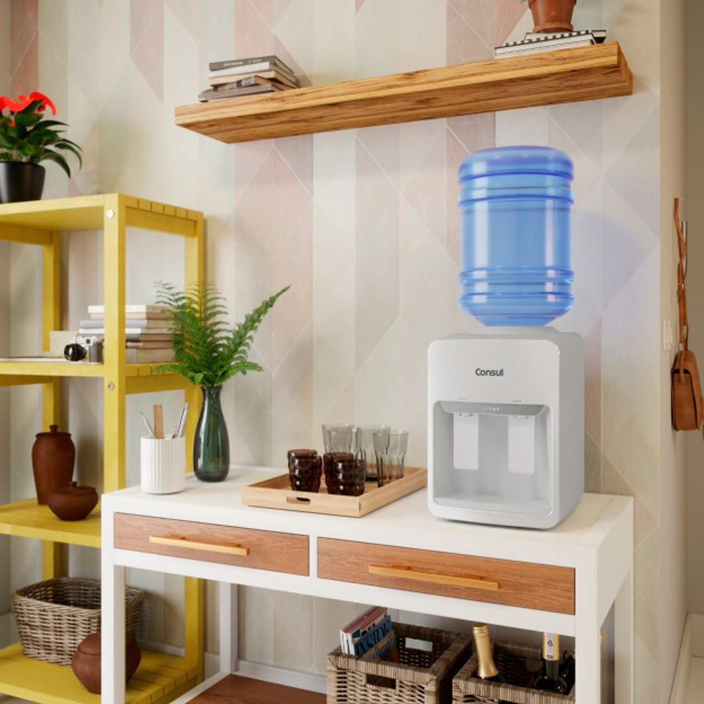 Bebedouro Refrigerado Consul Gela Fácil CJK40AB 20L Bivolt Água Gelada e Natural, Branco