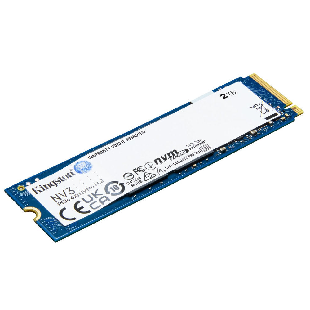 SSD NVMe Kingston 2TB NV3 Gen 4x4 Ultra Rápido Leitura 6000Mb/s Gravação 5000Mb/s SNV3S/2000G