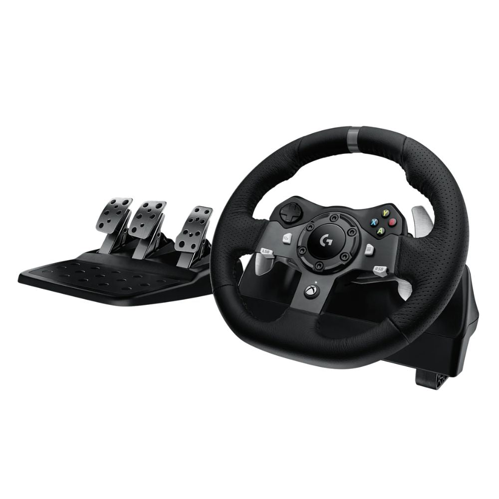 Volante Logitech G920 Driving Force, Force Feedback, Pedais Ajustáveis, USB, Compatível com Xbox One e PC