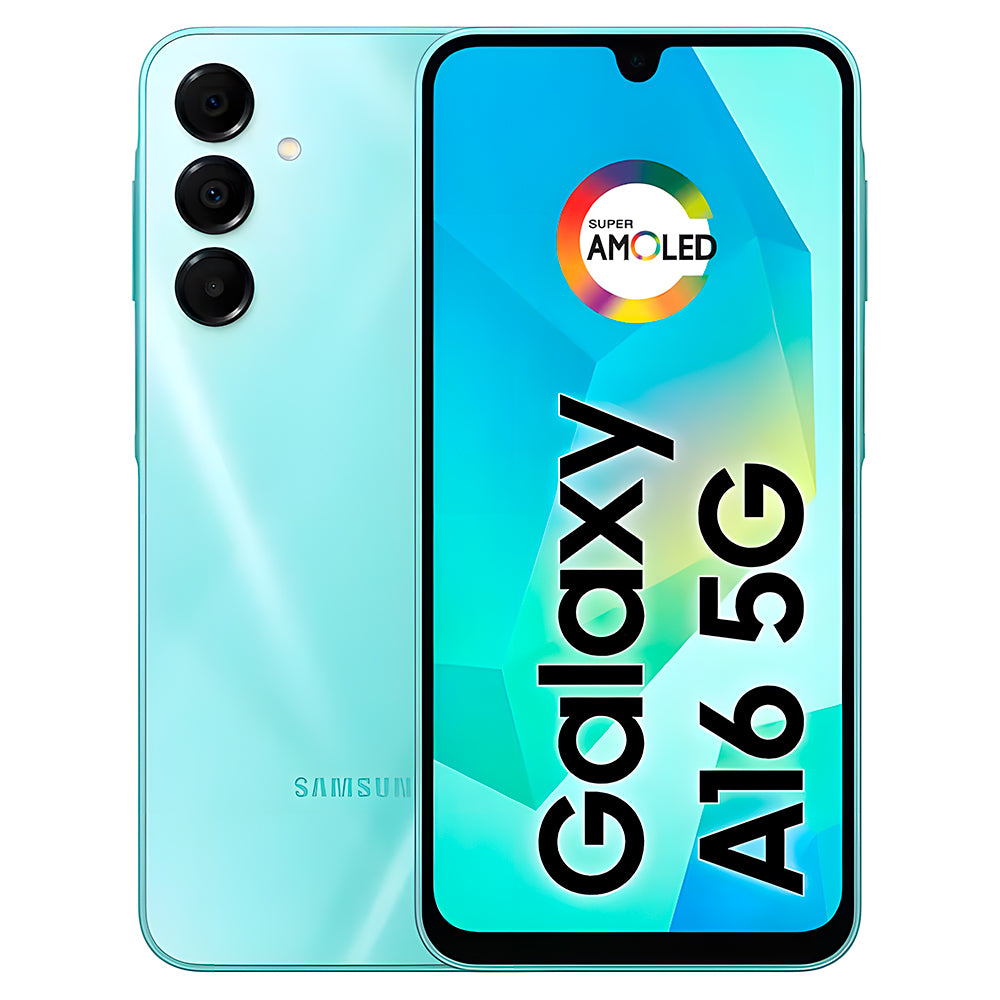 Smartphone Samsung Galaxy A16 5G, 128GB + 4GB RAM, Câmera de 50MP, Tela 6.7", NFC, IP54, Bateria 5000 mAh Verde Claro
