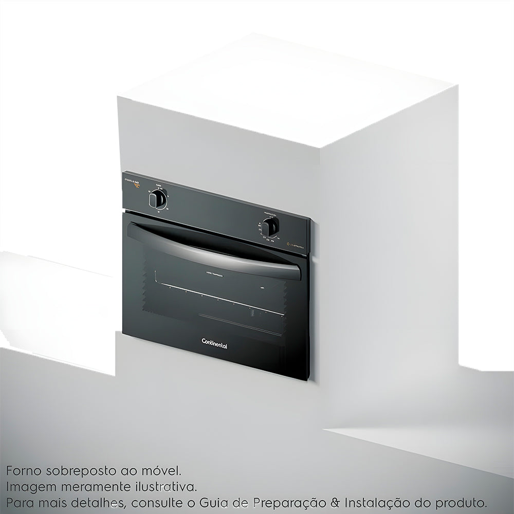 Forno de Embutir a Gás Continental 50L Com TOPLimpaFácil (OC4GM)
