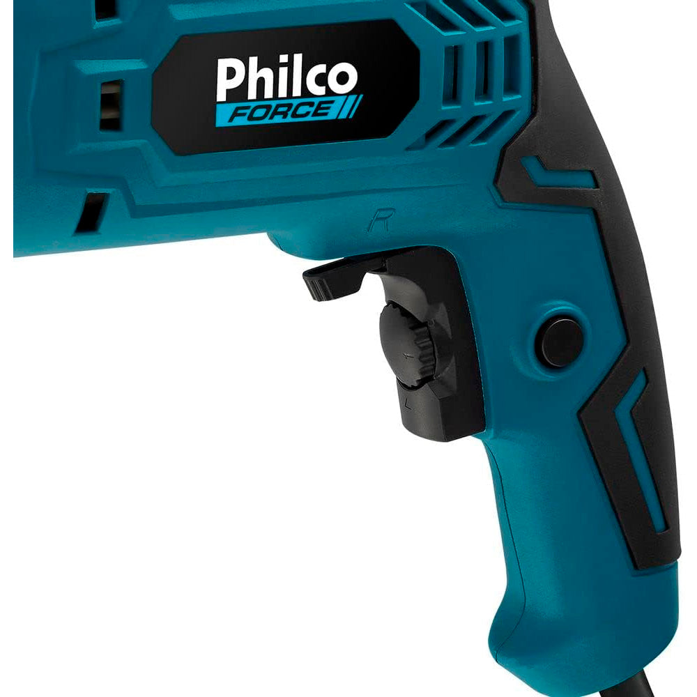 Furadeira de Impácto Philco PFU01, Preto/Azul , 220V