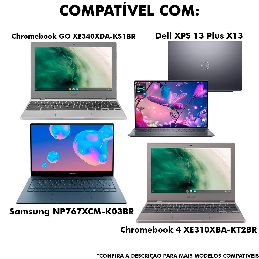Fonte Para Notebook Compatível Com Samsung Galaxy Book Go NP340XLA-K02BR, 20v 12v 15v 5v - 2A 2.25A 3A - 45W - Type C