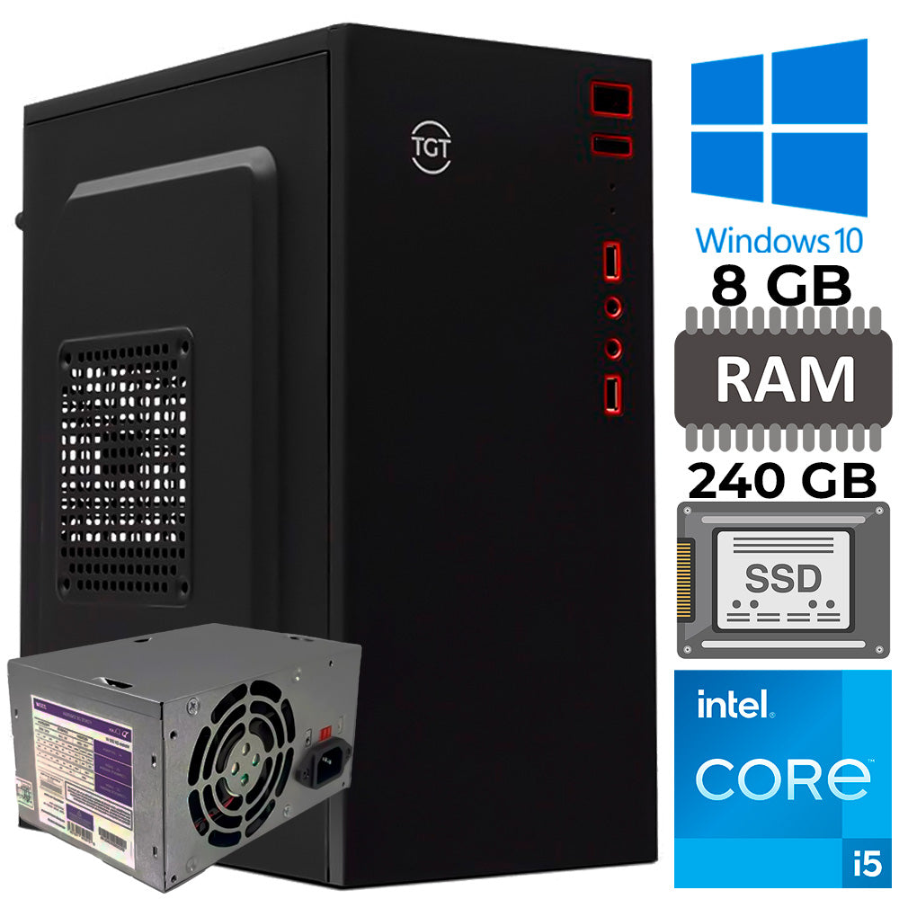 Computador Core i5-3570, SSD 240GB, 8GB RAM, Placa H61 Com Slot Para M.2, Fonte 230W, Windows 10