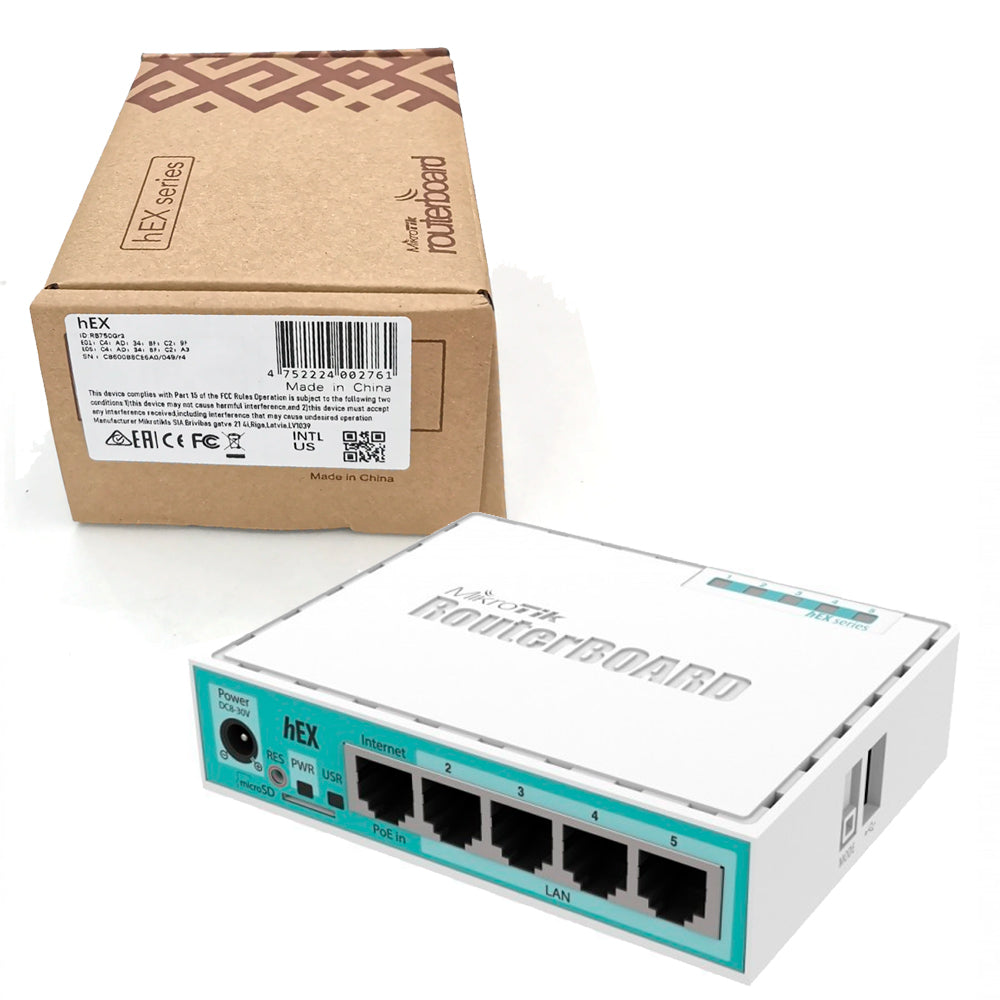 Roteador 5 Portas Gigabit hEX, com Balanceamento de Carga, RB750GR3, MIKROTIK