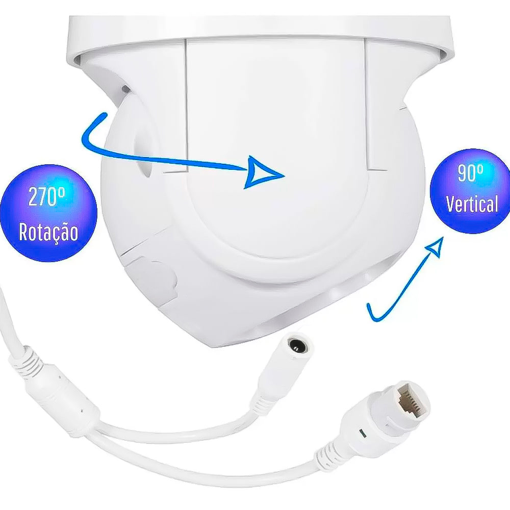 Câmera De Segurança IP Wi-Fi Externa Giratória Visão Noturna-Detectora De Áudio- Detecção Facial-Wifi Smart Camera