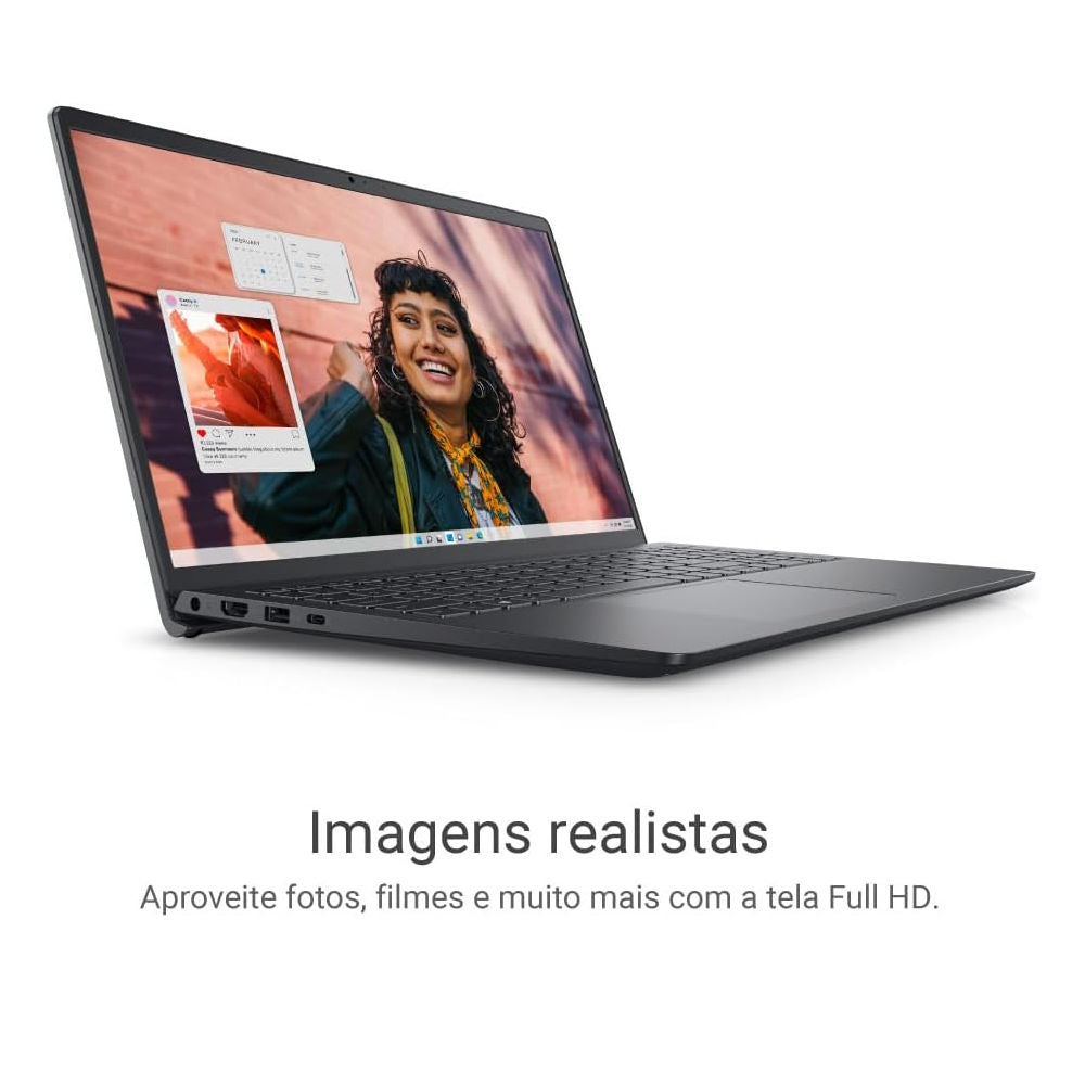 Notebook Dell Inspiron 15 I15-I1300-A30P 15.6" FHD 120Hz Intel Core i5-1334U, RAM 8GB DDR4, 512GB NVMe, Win11, Preto