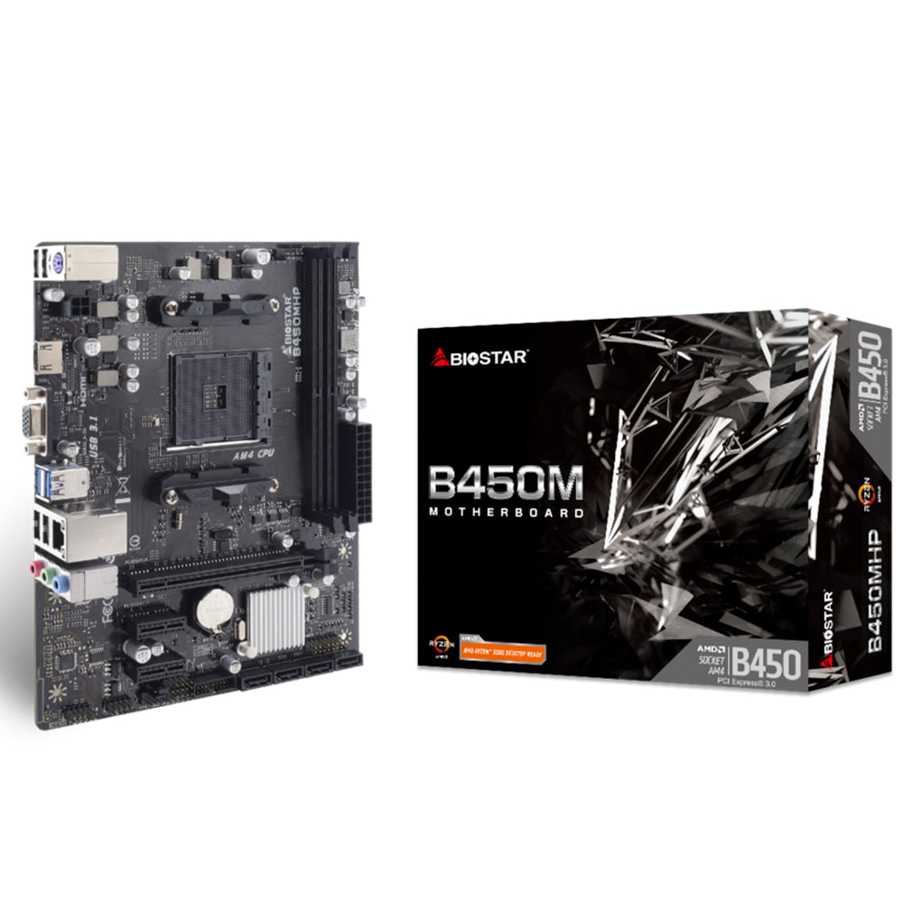 Placa Mãe Biostar B450MHP Ver. 6.3 Chipset B450 AMD AM4 Matx DDR4