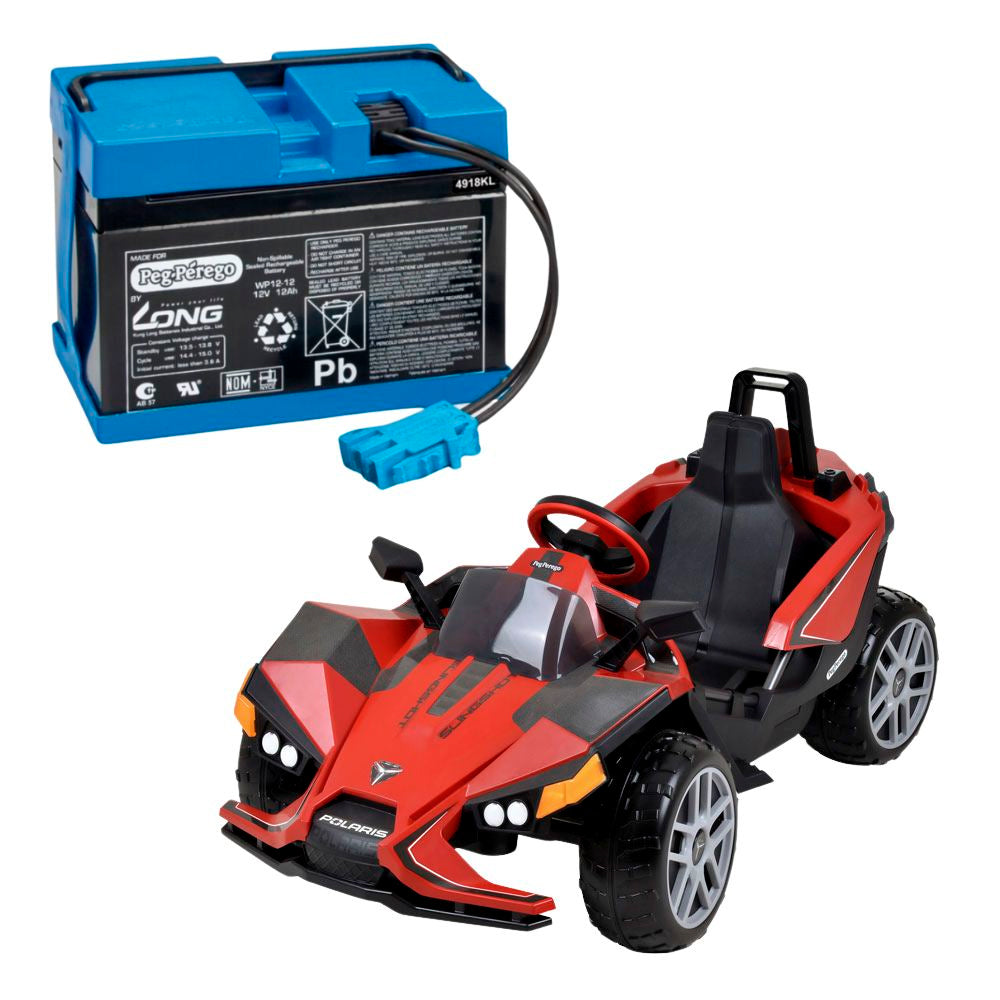 Bateria Peg-Pérego 12V 8Ah para Carro Elétrico Infantil Burigotto, Preto/Azul, Compatível  T-Rex, Ranger, John Deere