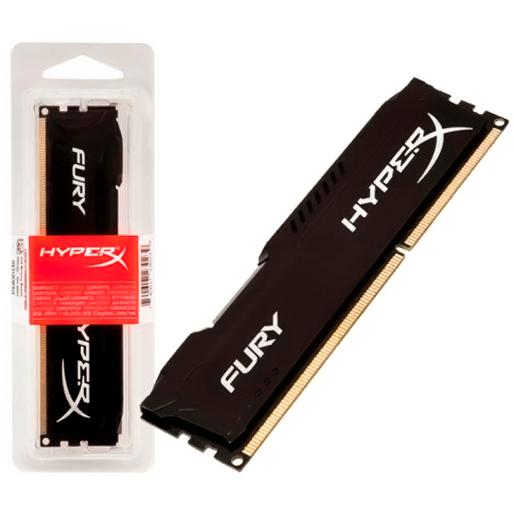 Memória RAM Desktop 8GB 1600MHz 1.35V DDR3 Kingston HyperX Fury - HX316C10F/8
