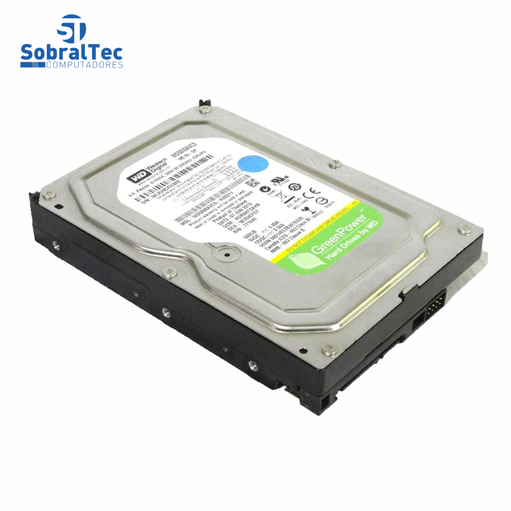 HD Interno Para Desktop 500Gb Sata2 5400Rpm Western Digital WD5000AVDS