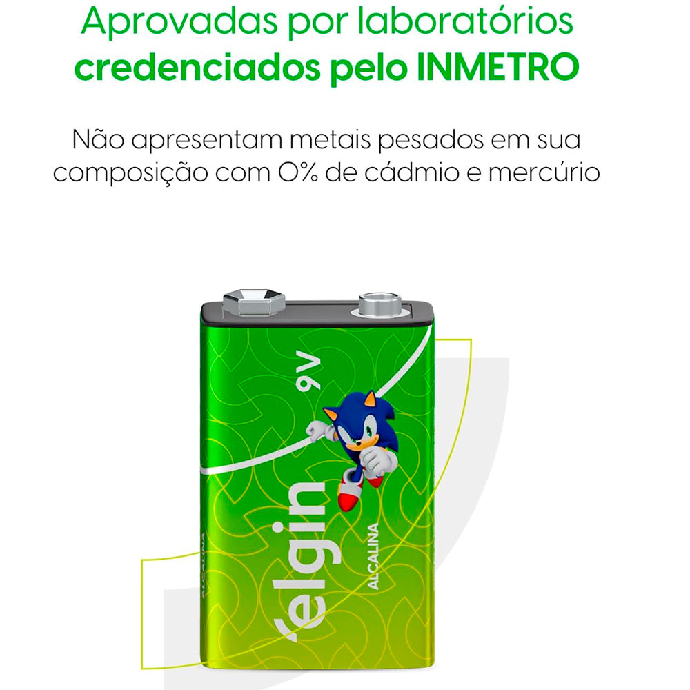 Bateria Alcalina 9V Dura+ Blister, Com 1 Unidade, Elgin - ELE000000082158