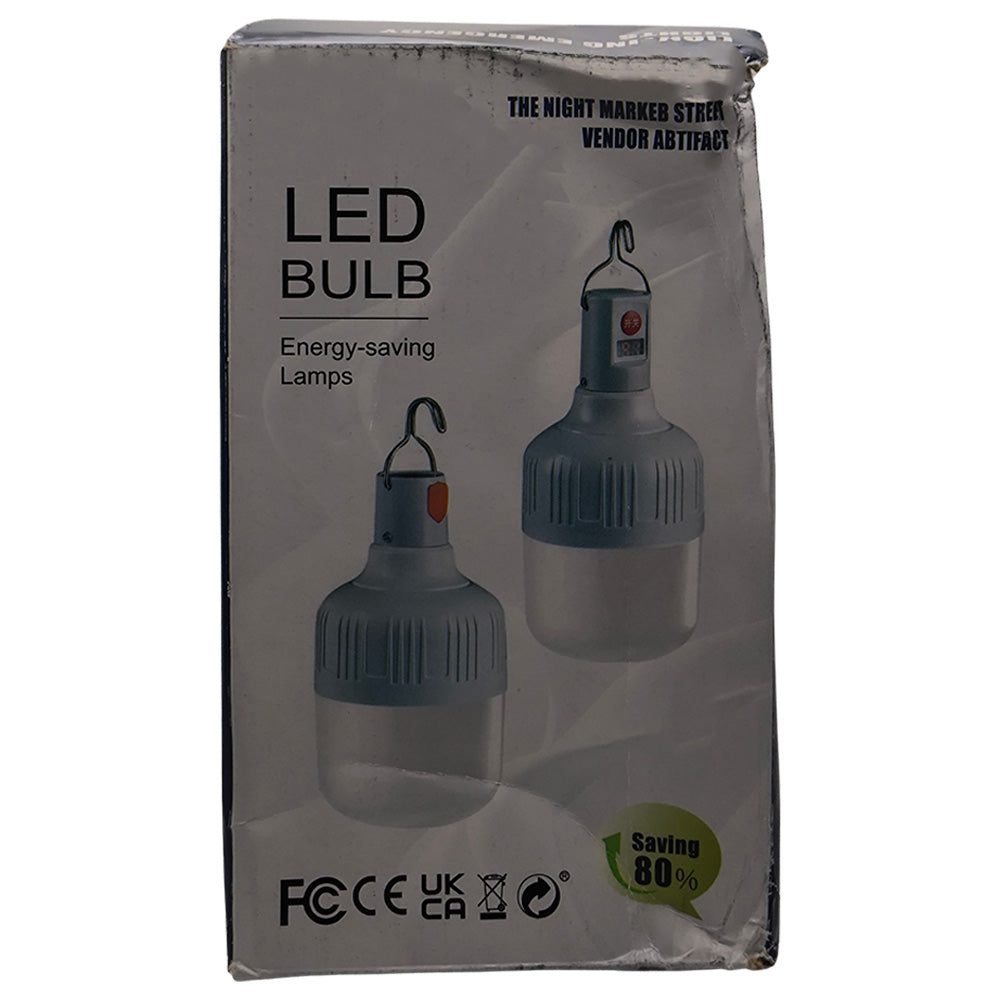 Lâmpada Bulbo LED, Externa de Emergência, Com Painel Solar, 7W, A Prova D'Água, Branco