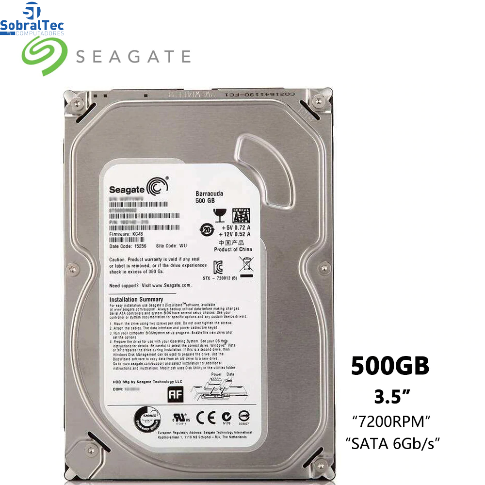 Hd Int. Desk Seagate 500gb Sata3 6gb/s St3500413as 7200