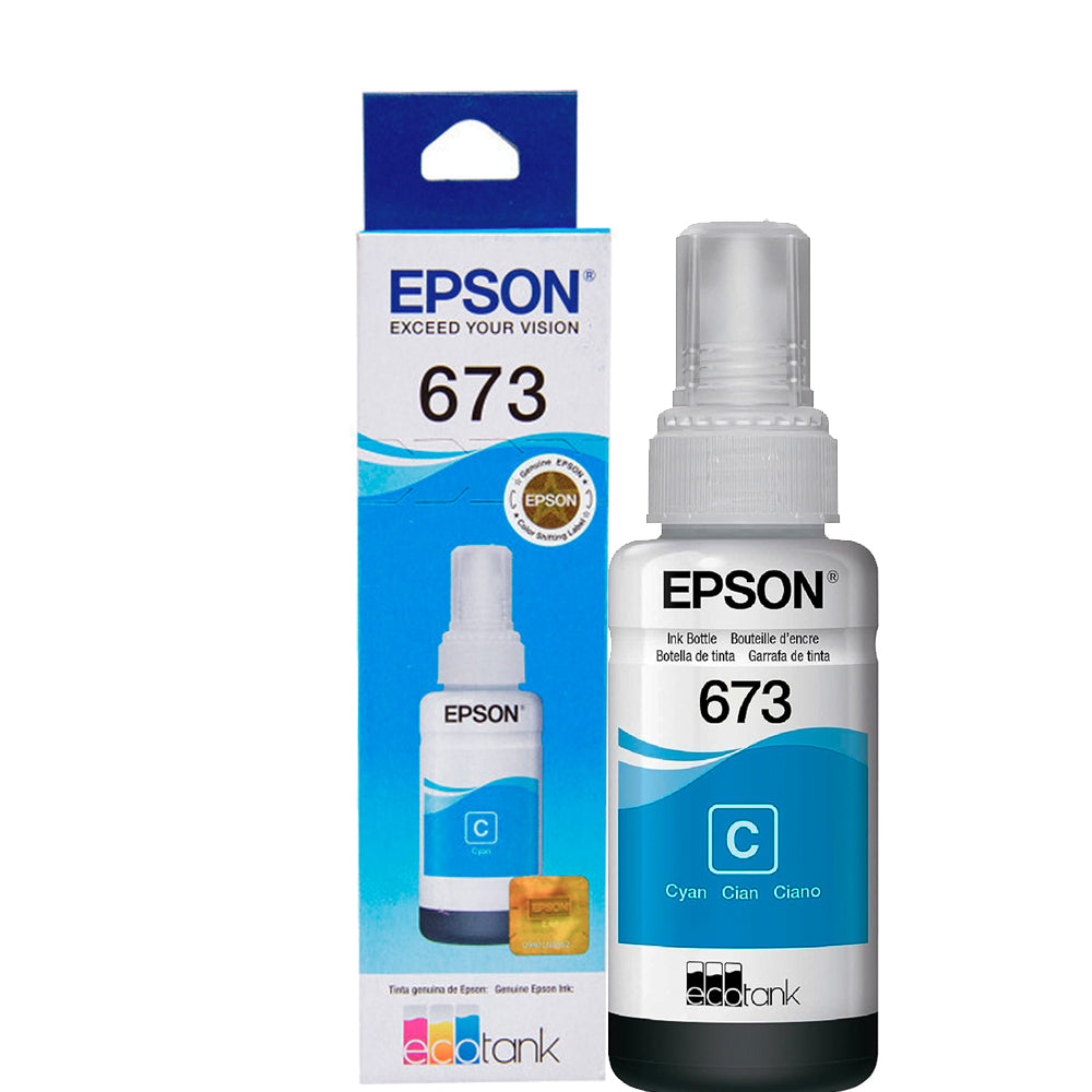 Refil de Tinta Epson 673 Azul T673220 AL Ciano L805 L800 L810 L1800 L850 Original 70ml