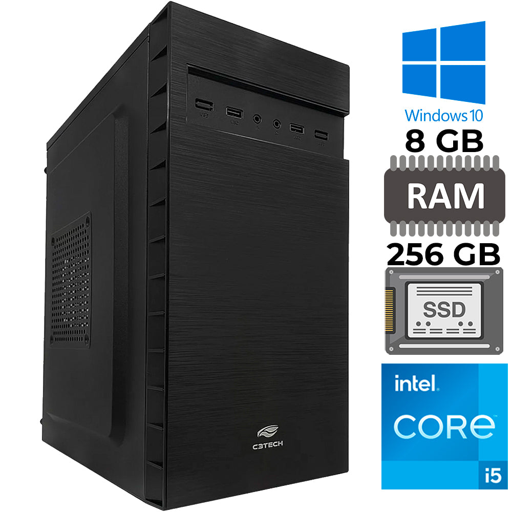 Computador Core i5-7500, Placa Mãe AK-H110M, RAM 8GB, SSD 256GB