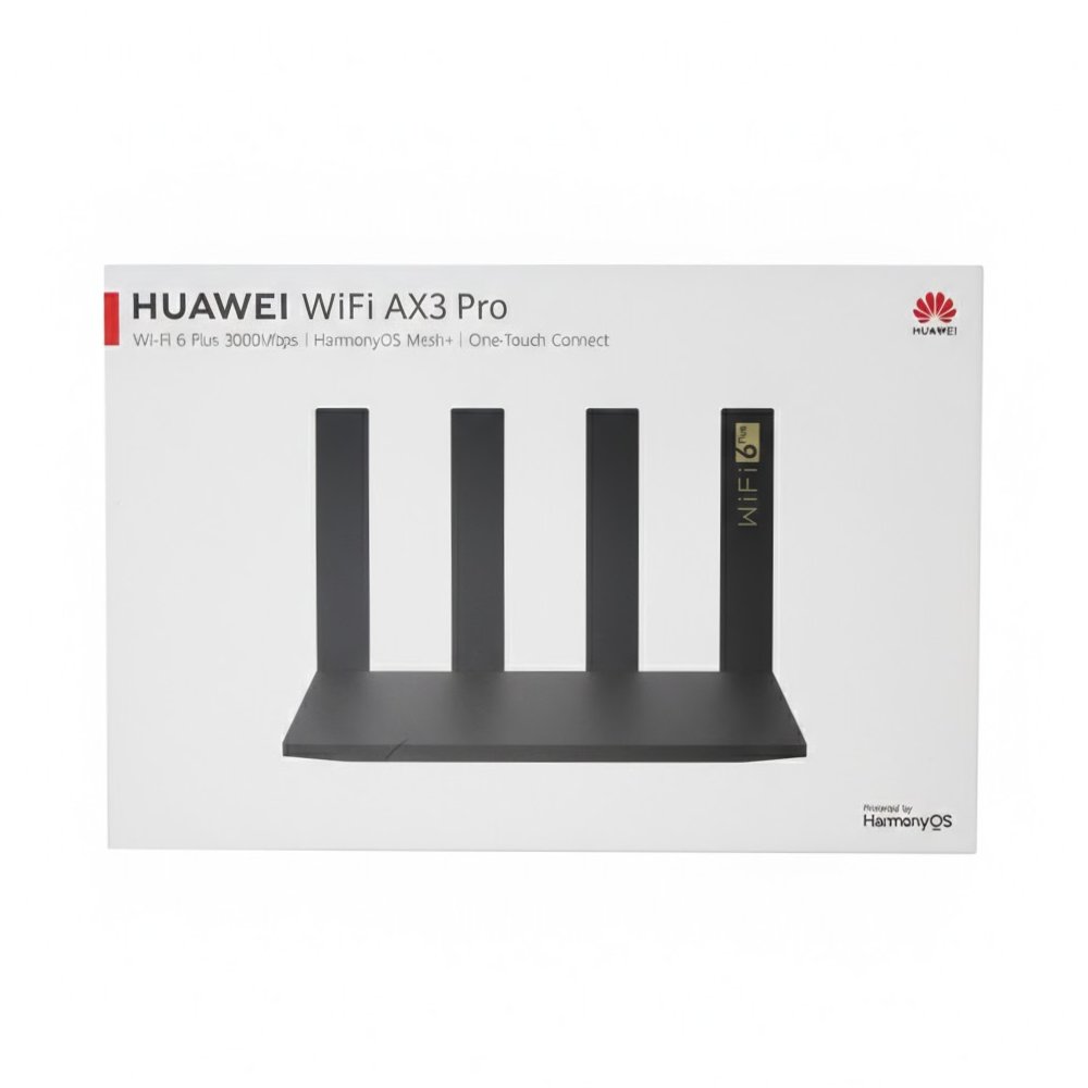 Roteador Huawei AX3 Pro, Wi-Fi 6 Plus 3000Mbp/s, Dual Band, 4 Antenas - WS7206 Preto