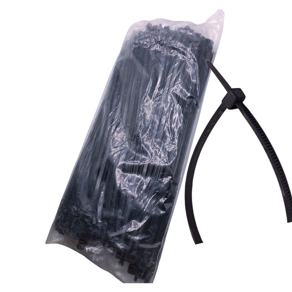 Cinta Abraçadeira 20CM Grande, Pacote Com 200 Unidades, Preto
