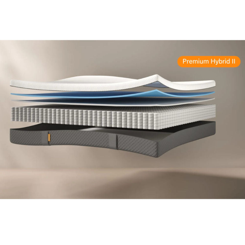 Colchão Emma Hybrid Lite King 193x203cm, Molas Ensacadas e Espuma Airgocell, Firmeza Média, Tecnologia Alemã
