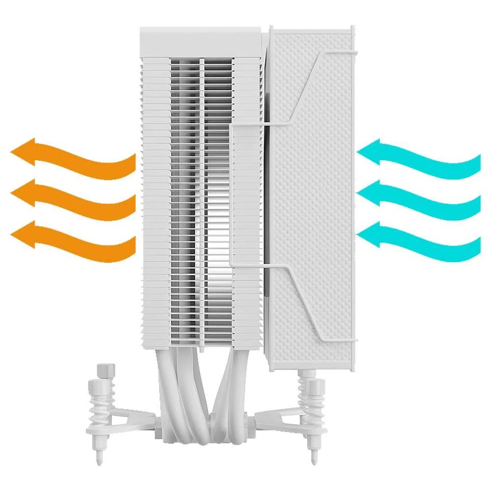 Cooler para CPU Aerion Titan CPU100 ARGB Branco, 120 mm, Rolamento Hidráulico