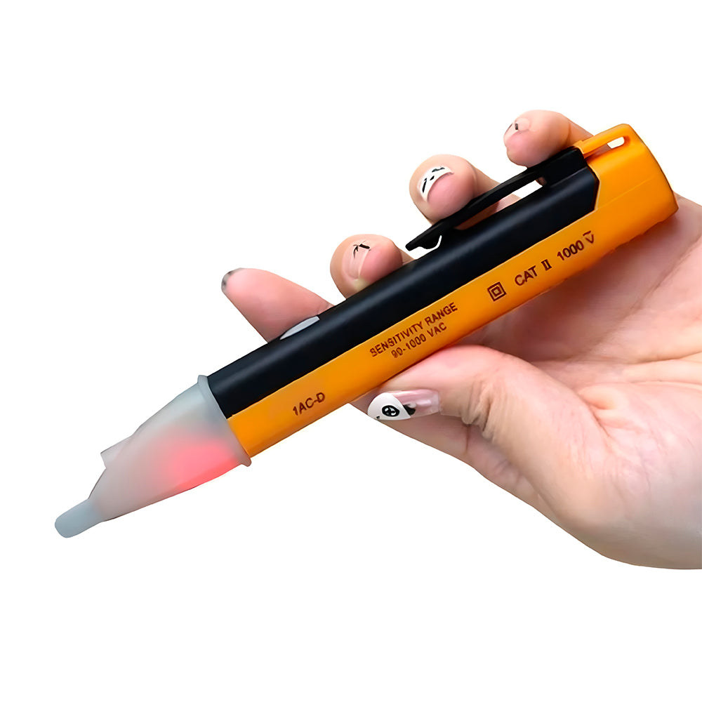 Caneta Detectora de Tensão Com Luz, Alerta Sonoro e Lanterna LED 90v a 1000v Com Pilhas IT-BLUE - LE-1941