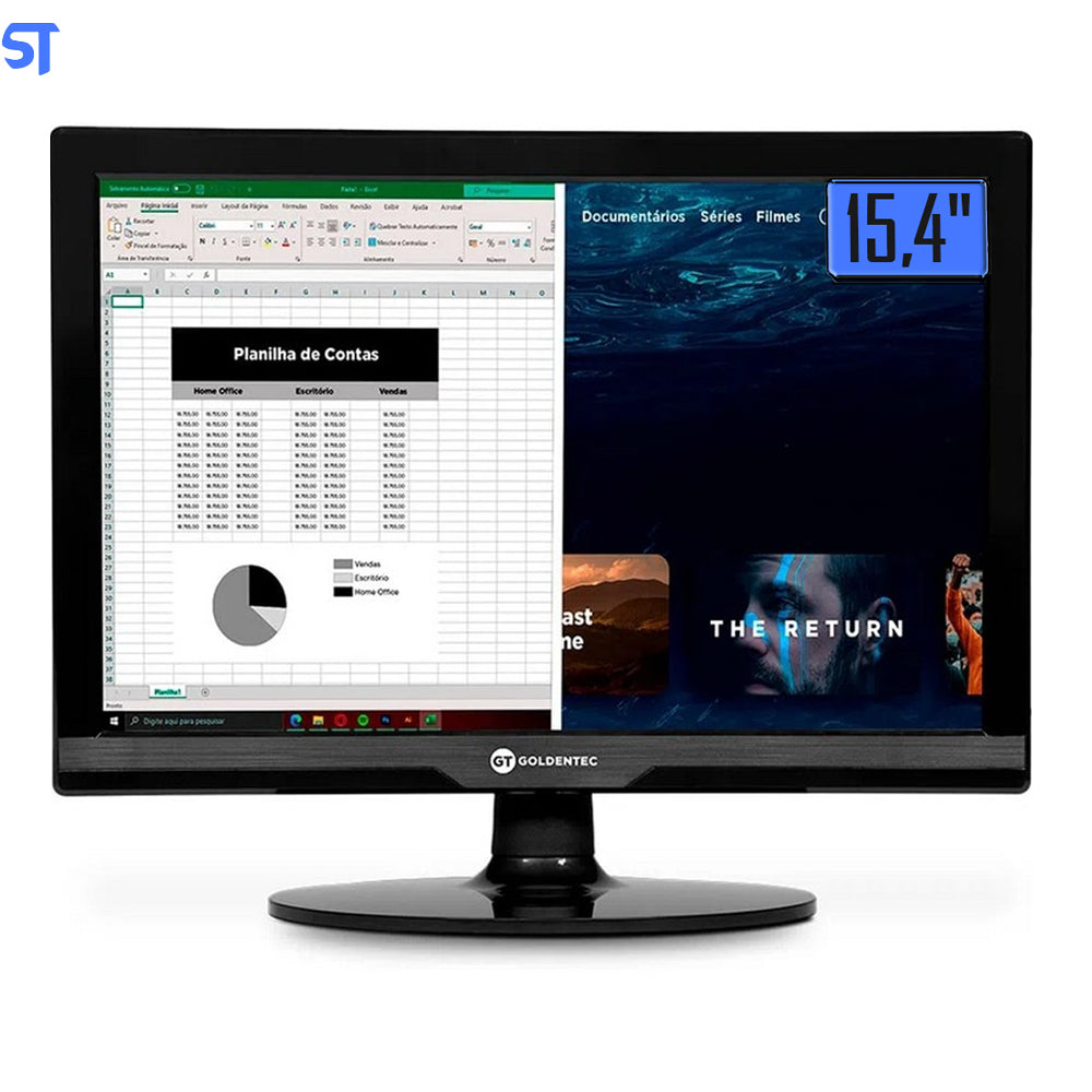 Micro Computador Completo Core i5-3570-SSD 240GB-Memória Ram 4GB-Gab MT-32BK- Com Monitor 15 HDMI Teclado e Mouse