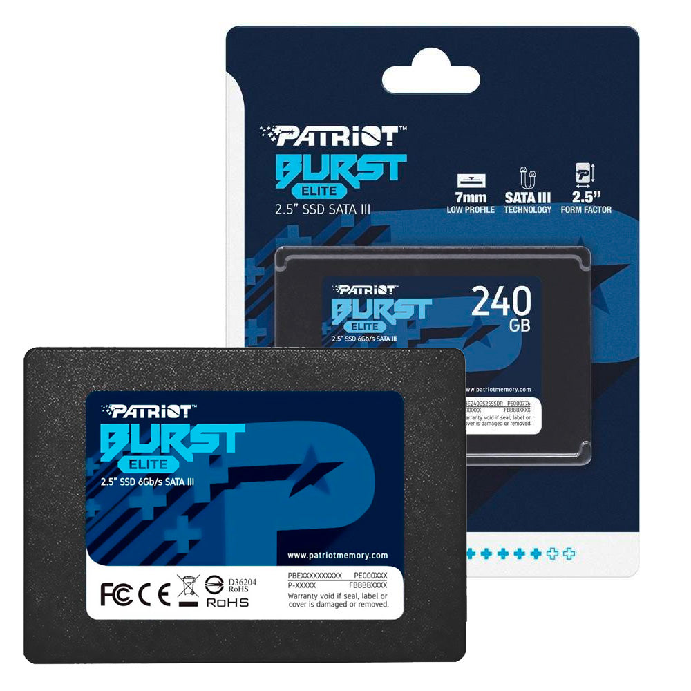 SSD 240GB Patriot Burst Elite 2.5" SATA 3 - PBE240GS25SSDR
