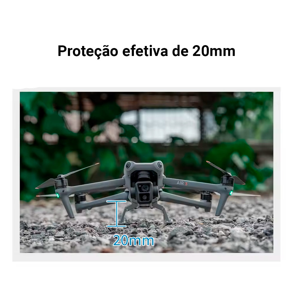 Suporte Trem de Pouso e Decolagem Para Drone, Dobrável, Para DJI AIR 3s - Cinza