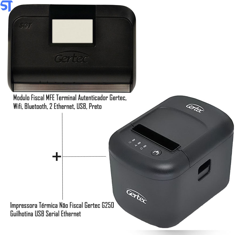 Kit Módulo Fiscal Eletrônico Mfe Ceará Gertec Com Impressora Gertec G250 Guilhotina USB 2023