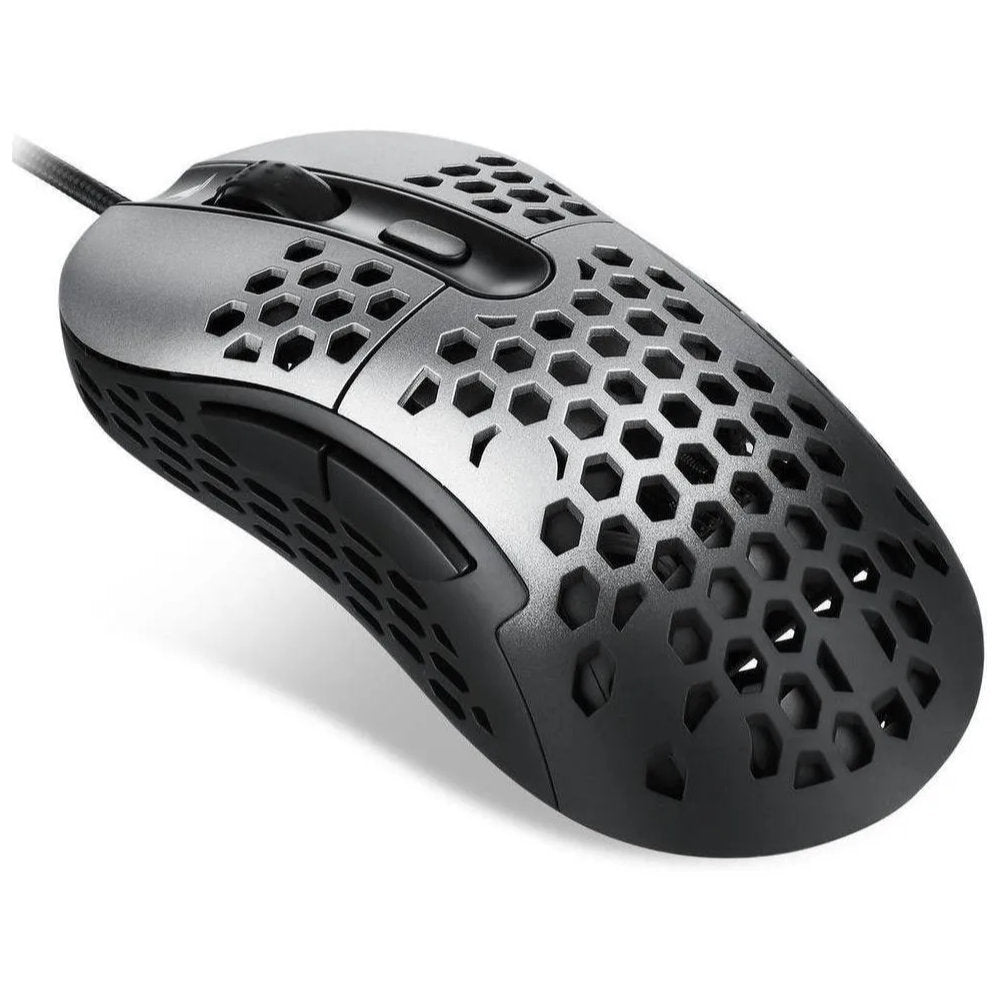 Mouse Gamer Motospeed Darmoshark N1 Essential Sensor ZEUS6400, 6400 DPI, RGB, 6 Botões, USB Cabo 1,8m, Prata