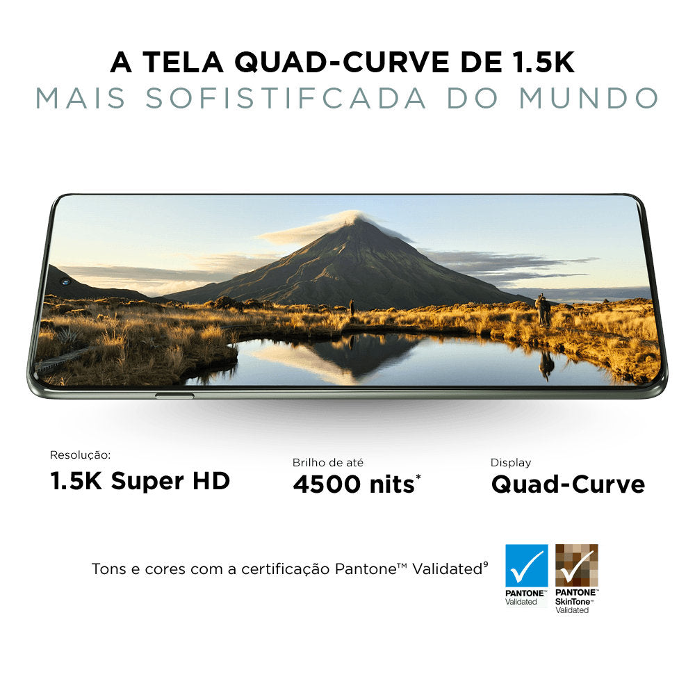 Smartphone Motorola Edge 60 Pro 5G 256GB 24GB (12GB RAM+12GB Ram Boost) Tela Quad-Curve Moto AI 50MP Sony Camera - Azul