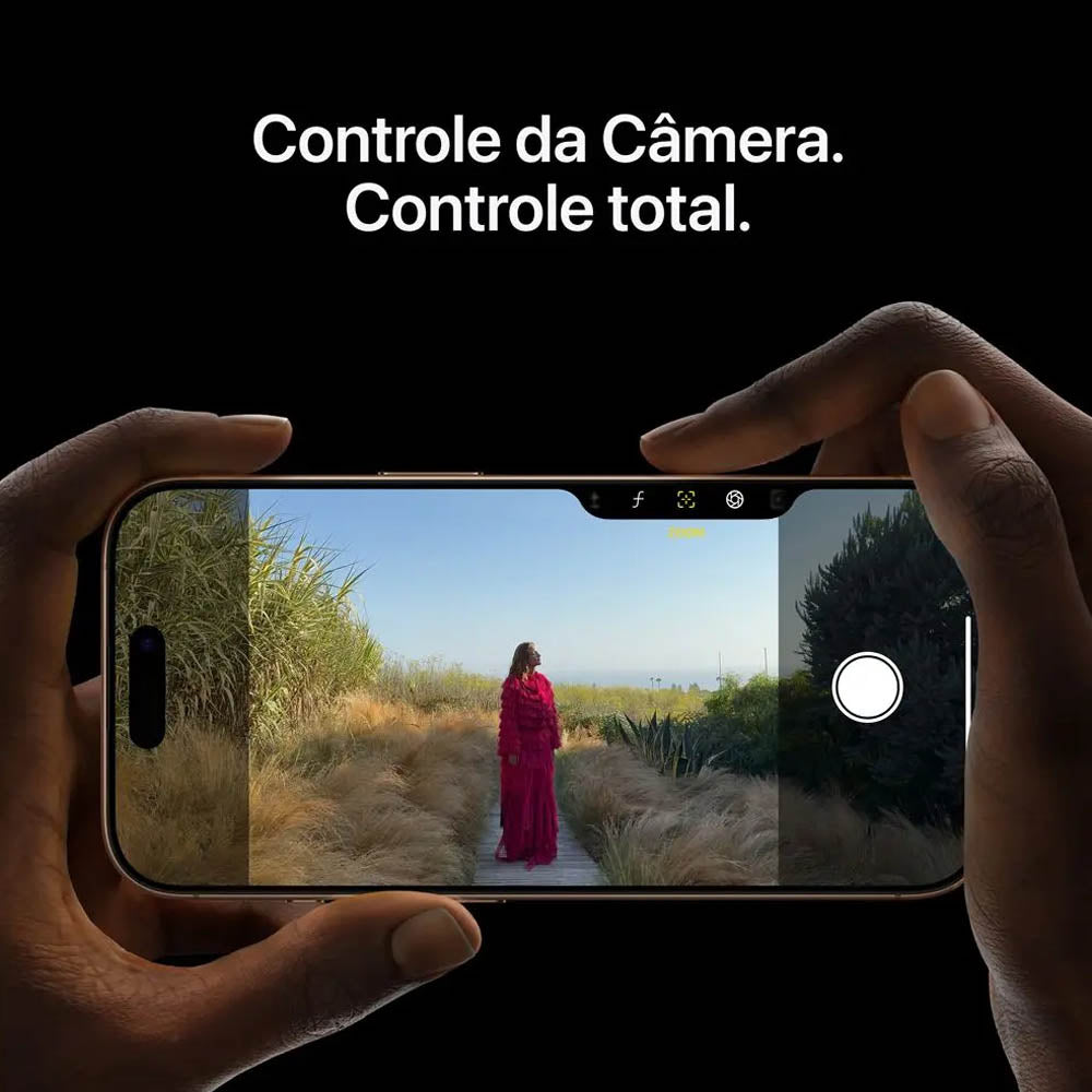 iPhone 16 Pro Titânio Natural, Apple, 1TB, Tela de 6.3'', 5G, Câmera Traseira 48 + 48 + 12MP, Frontal 12MP
