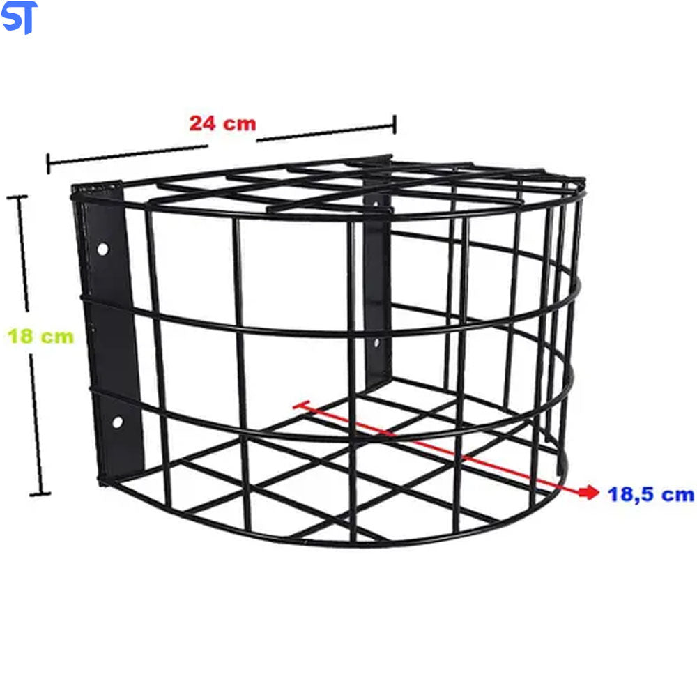 Grade De Proteção Gaiola Para Câmera De Segurança Cftv Redonda Preta