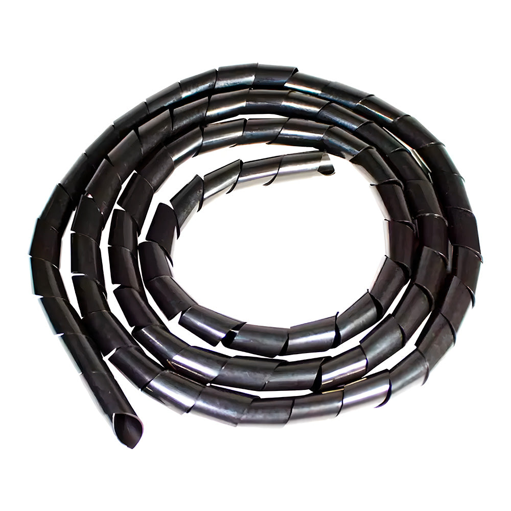 Organizador Espiral Para Cabos E Fios, Diametro 19mm X 1 Metro - Preto