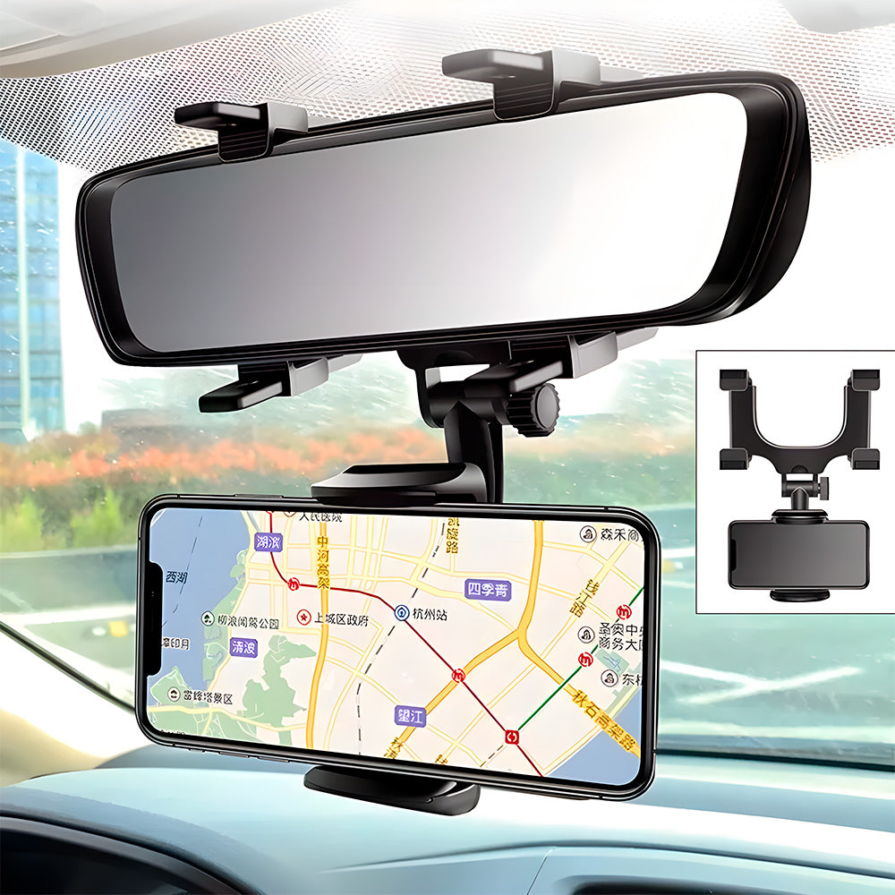 Suporte Veicular Para Celular, Retrovisor Carro, Universal, Com Fixação, Rotação 360 Graus