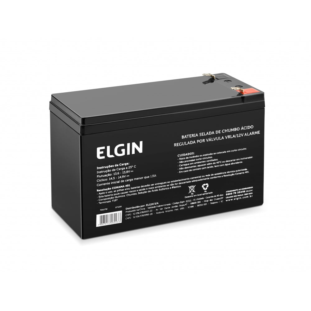 Bateria Selada de Chumbo, Elgin VRLA 12V ALARF1