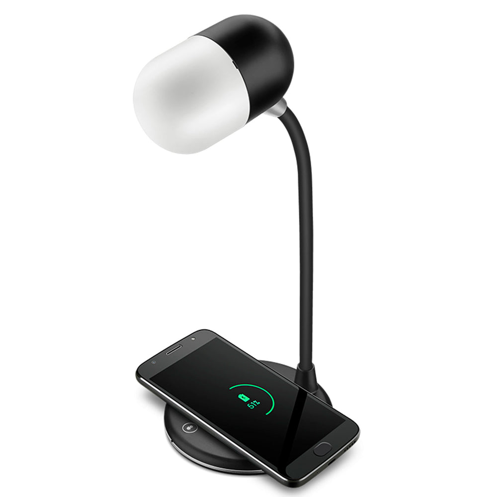 Luminária de Mesa Lumi Play LED Elgin 3 em 1 Luminaria Caixa Som e Carregador Sem Fio 3 Intensidades - Bluetooth Lumi Pl