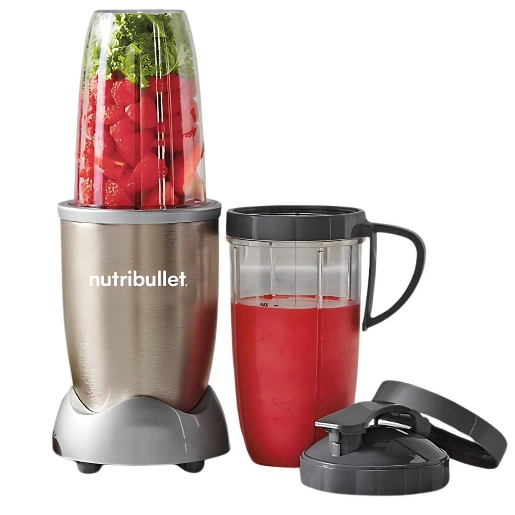 Nutribullet 900w De Potência Com 9 Itens - 5 Em 1 - Liquidificador, Multiprocessador, Blender, Mixer E Moedor - Champagn