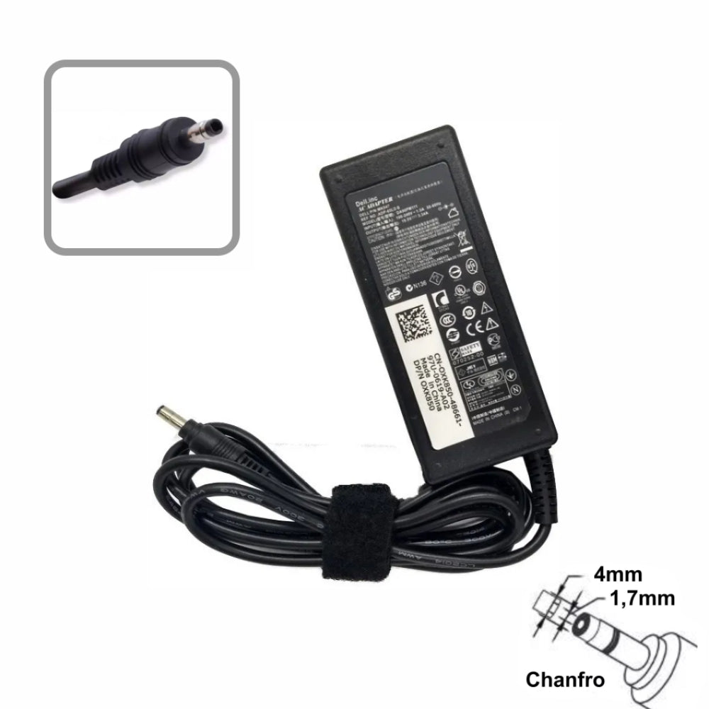 Fonte Compatível Dell Ultrabook 19,5V 4,62A 90W, Modelo DA90PM111, Pino 4,0 x 1,7mm