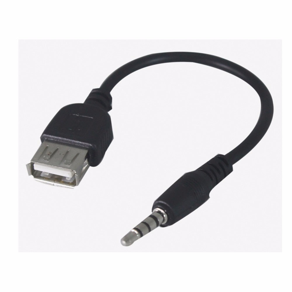 Cabo Adaptador P2 X USB Femea MP3 MP4 Auxiliar 15 CM