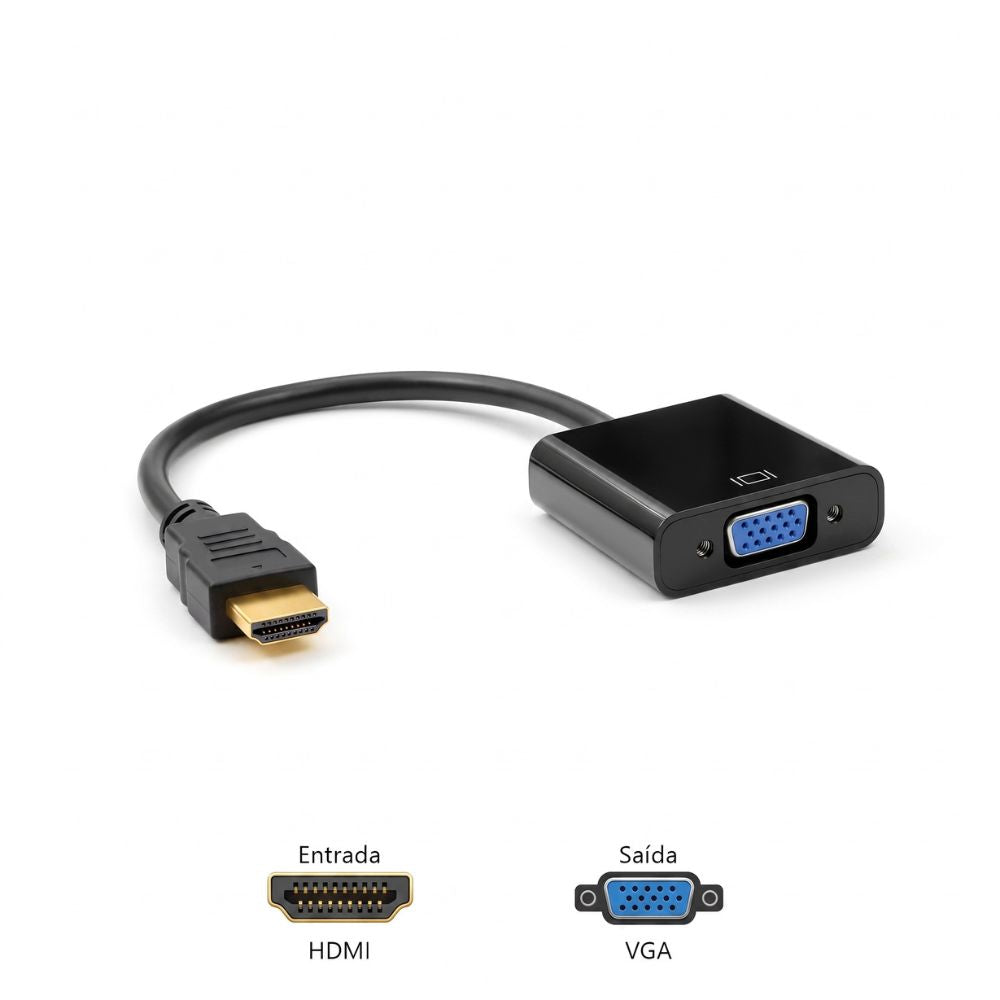 Cabo Adaptador HDMI Para VGA ADP-HDMIVGA10BK PlusCable