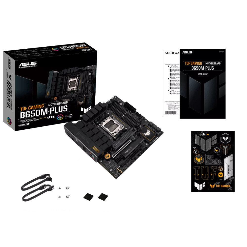 Placa-Mãe ASUS TUF Gaming B650M-PLUS, Socket AM5, DDR5, M.2 PCIe 5.0, USB 3.2 Gen 2x2, HDMI, RGB, Suporte AMD Ryzen